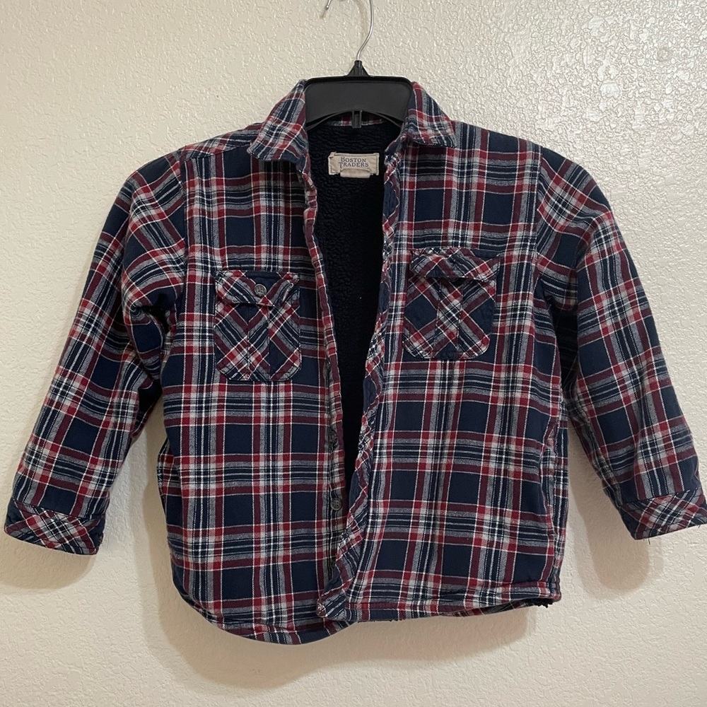 Boys Plaid Jacket Sweater